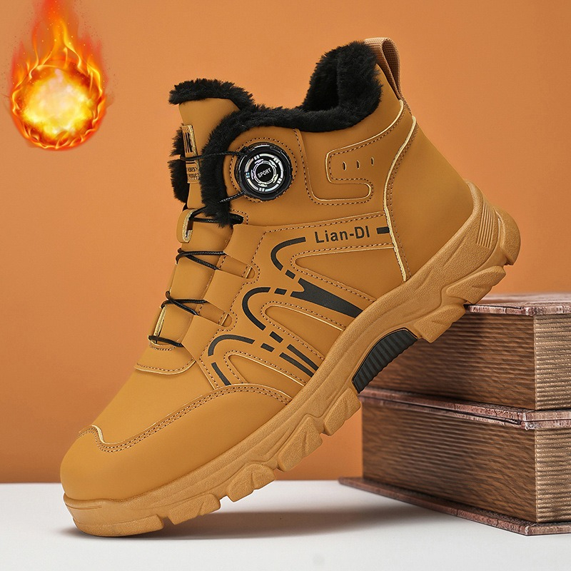 Men'S Shoes Low Top - Fashion Plush Men's High Top Boots