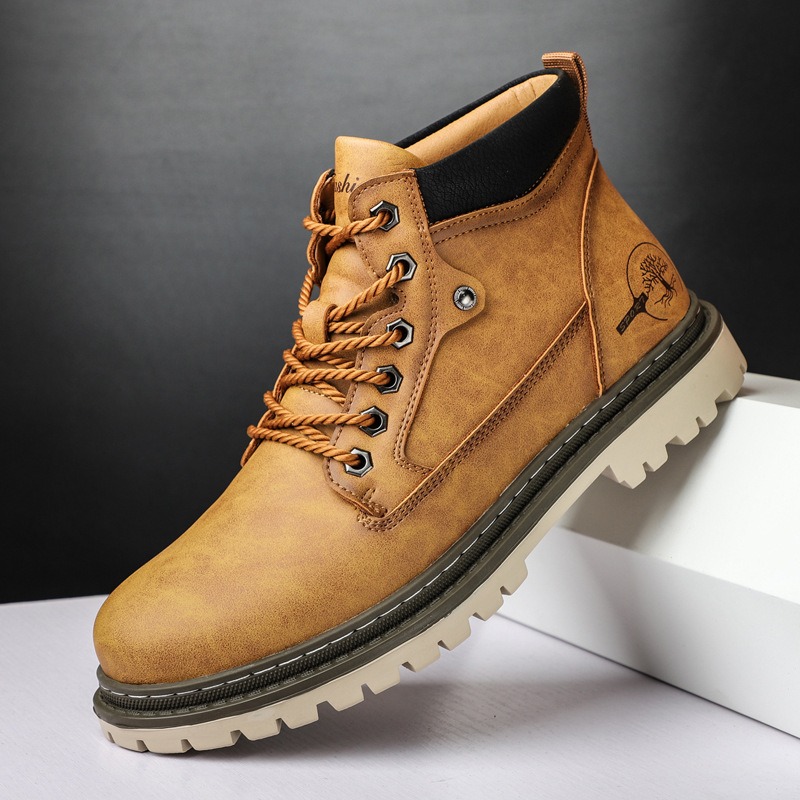 Men'S Shoes Low Top - Men's Boots High-Top Casual Shoes Autumn