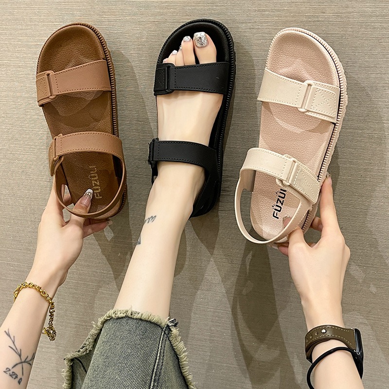 Velcro Strap Sandal - Summer Women's Sandals - Korean Style