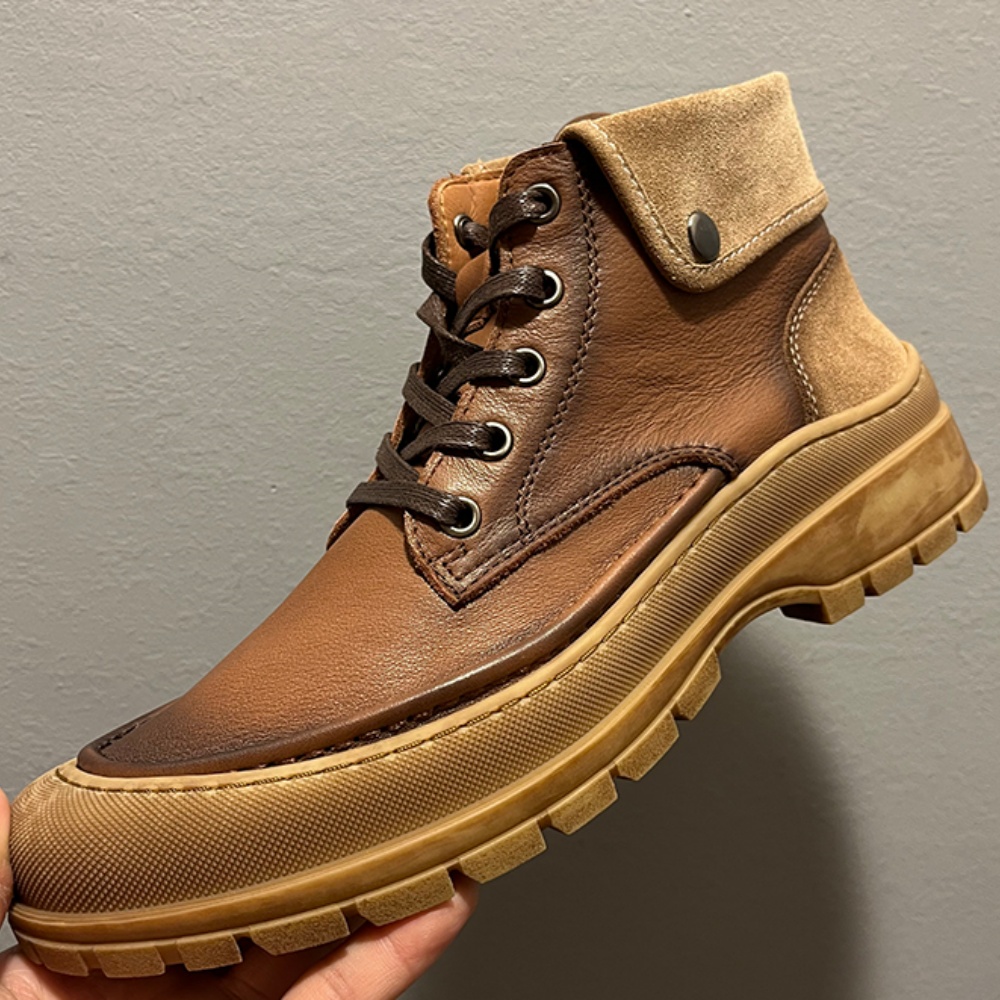 Men'S Shoes Low Top - British Retro High-Top Winter Autumn Style