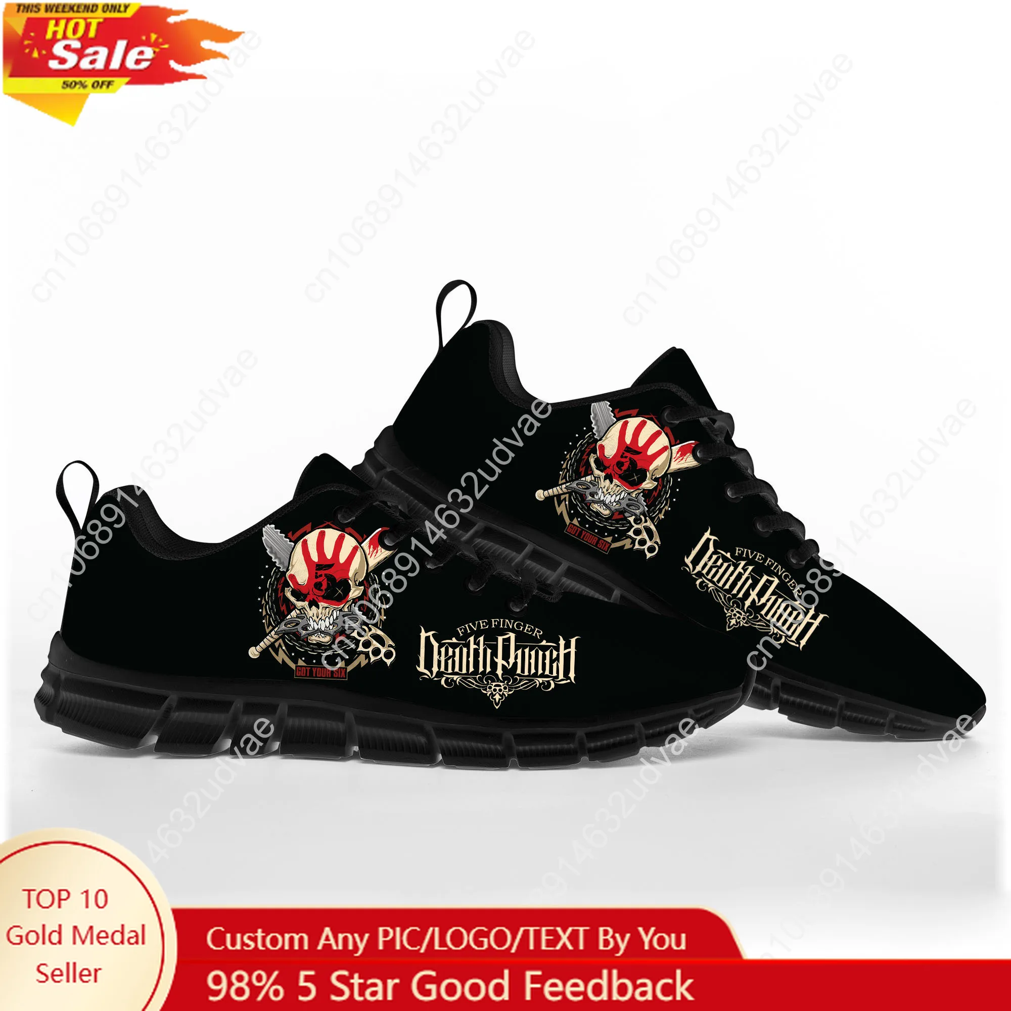Men Shoes Size To Women - Five Finger Death Punch Sports Shoes