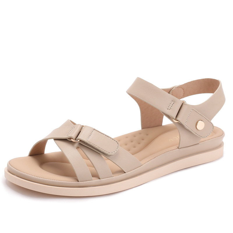 Velcro Strap Sandal - Flat-soled fashionable outdoor non-slip casual sandals,