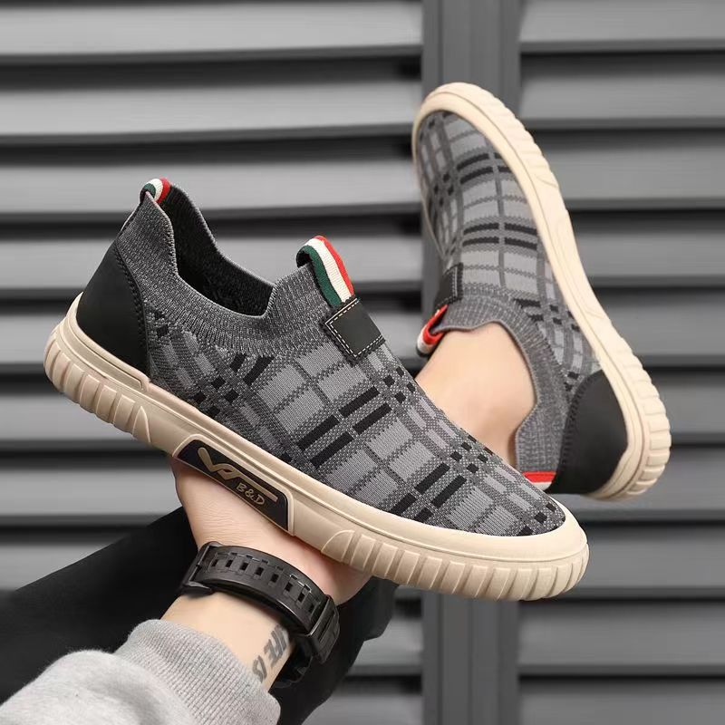 Men'S Shoes Low Top - Men's Slip-On Socks Shoes Breathable Comfortable