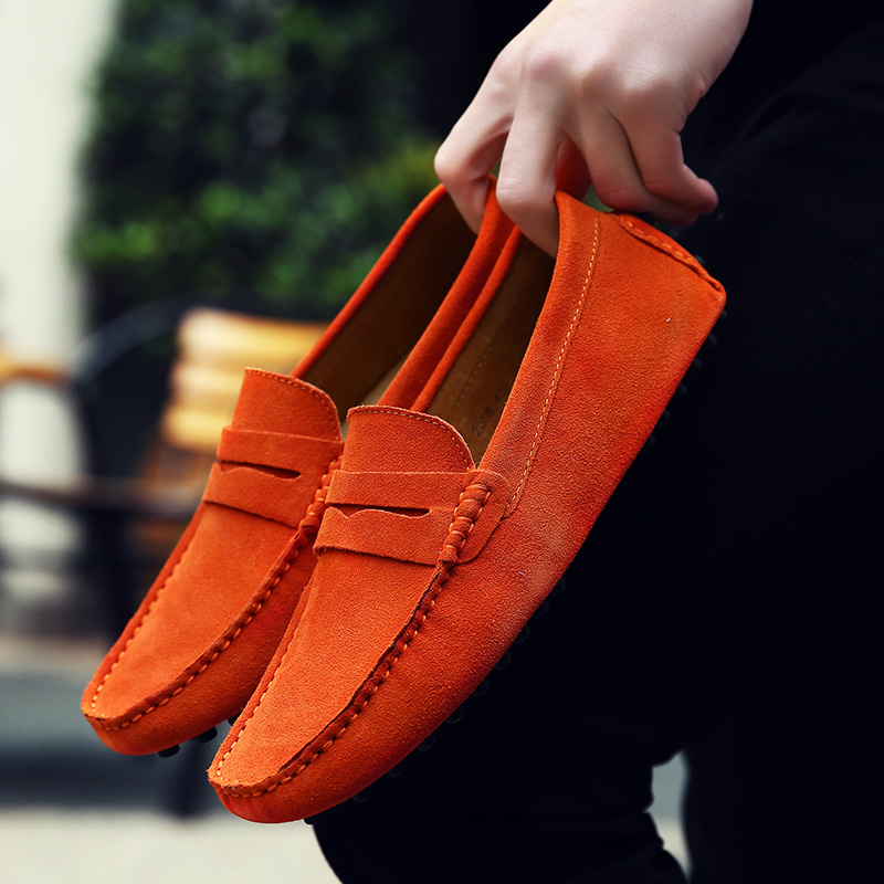 Men'S Shoes Drivers - Men Spring Autumn Bean Shoe Frosted