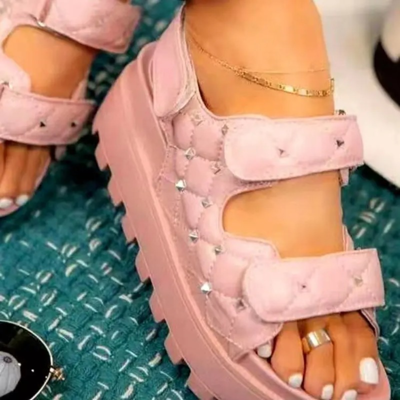 Velcro Strap Sandal - 2024 Summer Thick Sole Sandals for