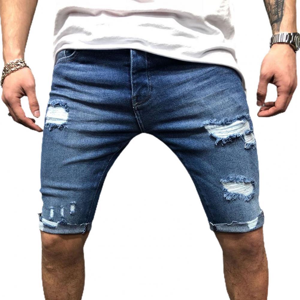 Men'S Shoes With Jeans - Men Short Jeans Denim Tight Shorts