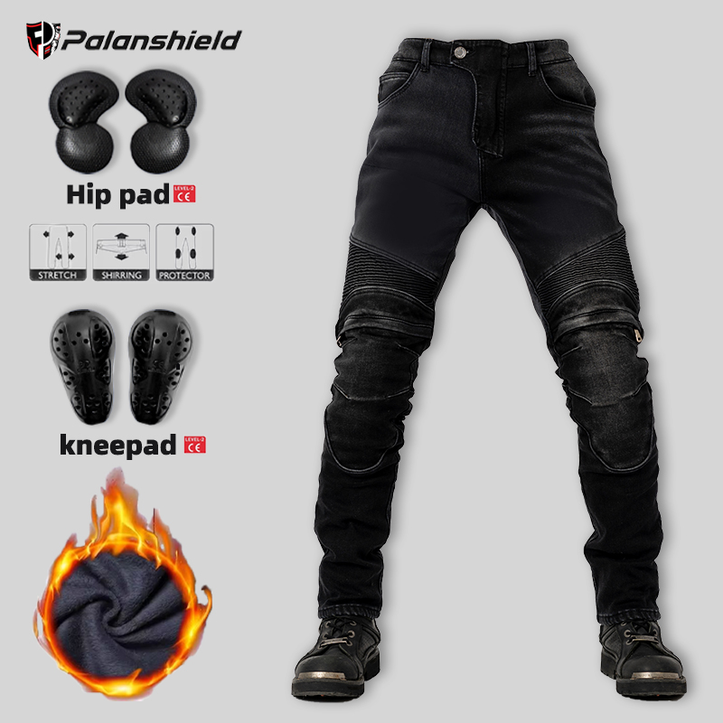 Men'S Shoes With Jeans - Winter Motorcycle Pants warm Men Kevlar