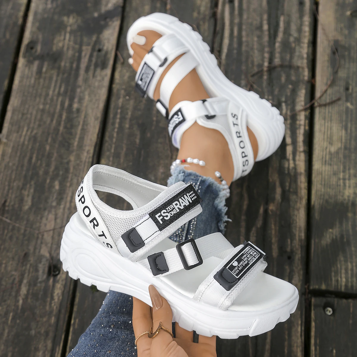 Velcro Strap Sandal - Women Platform Wedge Sandals Summer New