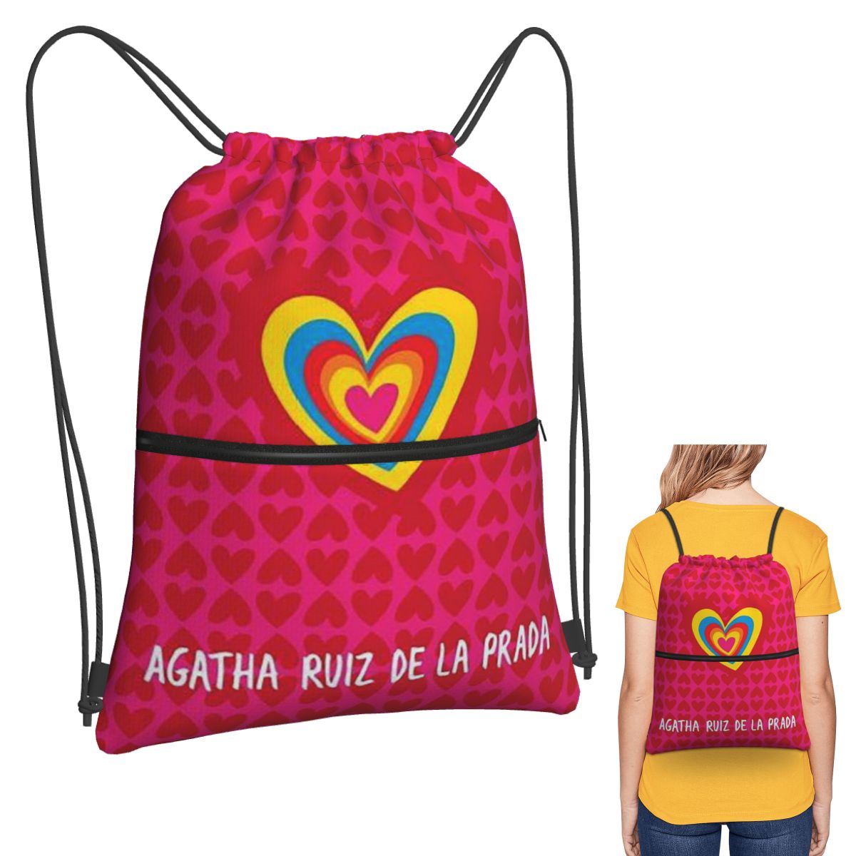 Men Shoes Prada - Agatha Ruiz-De La-Prada Pattern Backpacks Portable