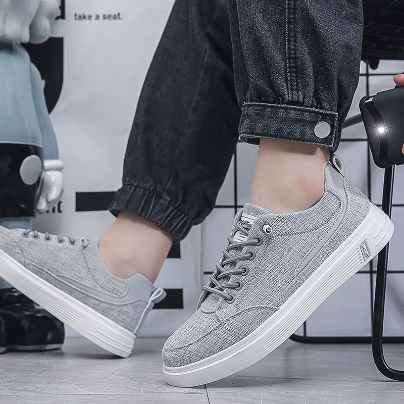 Men's Linen Canvas Casual Snea - Men Shoes Essentials ulasan dan harga