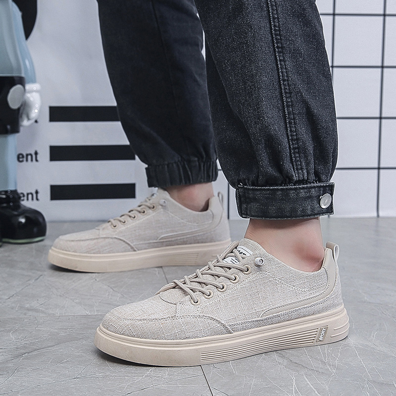 Men's Linen Canvas Casual Snea - Men Shoes Essentials ulasan dan harga