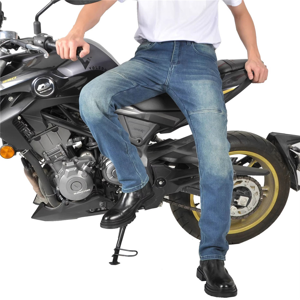 Motorcycle Riding Jeans Pants  - Men'S Shoes With Jeans ulasan dan harga