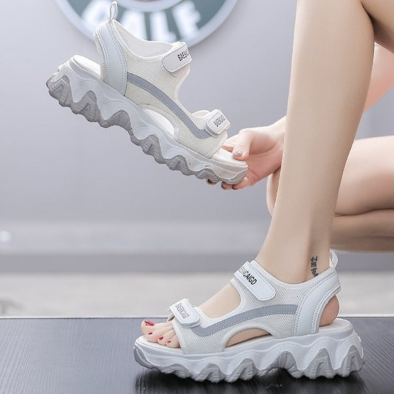 2026 Summer Women's Korean-Sty - Velcro Strap Sandal ulasan dan harga