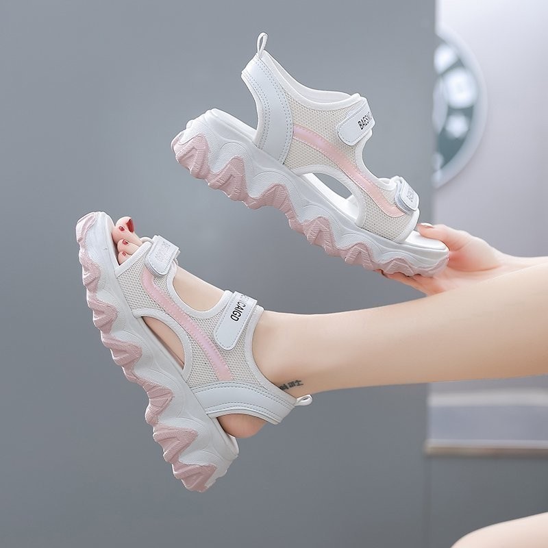 2026 Summer Women's Korean-Sty - Velcro Strap Sandal ulasan dan harga