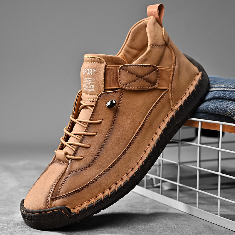 Handmade Leather Men Shoes Cas - Men'S Shoes Size 42 In Us ulasan dan harga