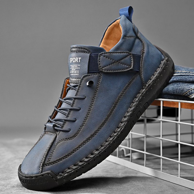 Handmade Leather Men Shoes Cas - Men'S Shoes Size 42 In Us ulasan dan harga