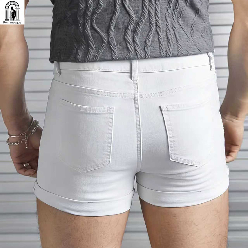 Men's Sexy Slim Fit White Deni - Men'S Shoes With Jeans ulasan dan harga
