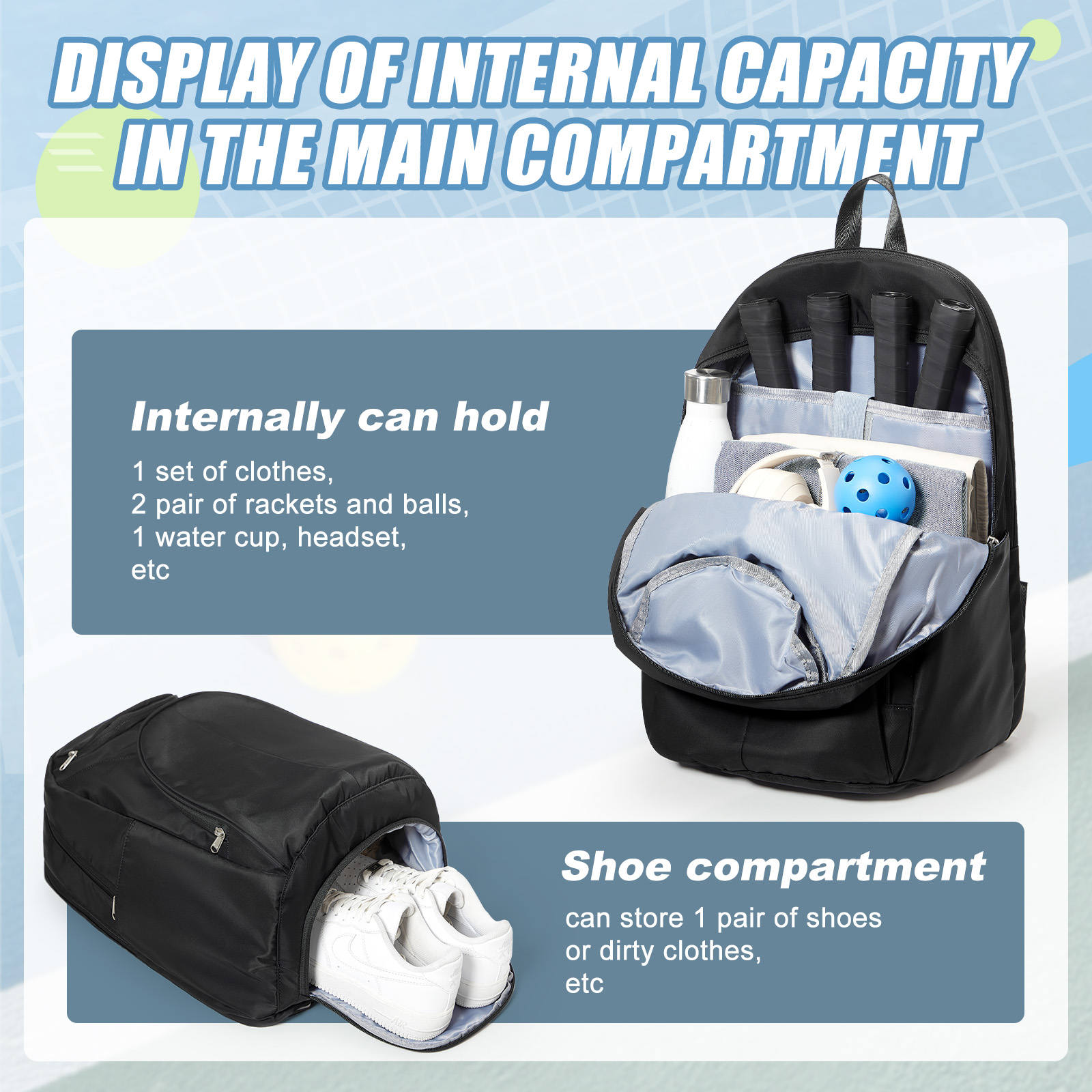 Tennis Bag Tennis Backpack 2 R - Men Shoes Casual ulasan dan harga