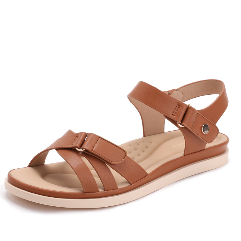Flat-soled fashionable outdoor - Velcro Strap Sandal ulasan dan harga