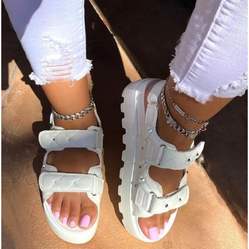 2024 Summer Thick Sole Sandals - Velcro Strap Sandal ulasan dan harga