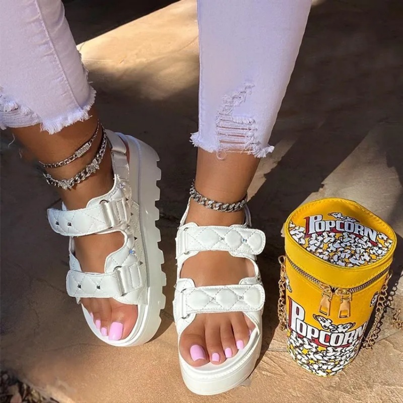 2024 Summer Thick Sole Sandals - Velcro Strap Sandal ulasan dan harga