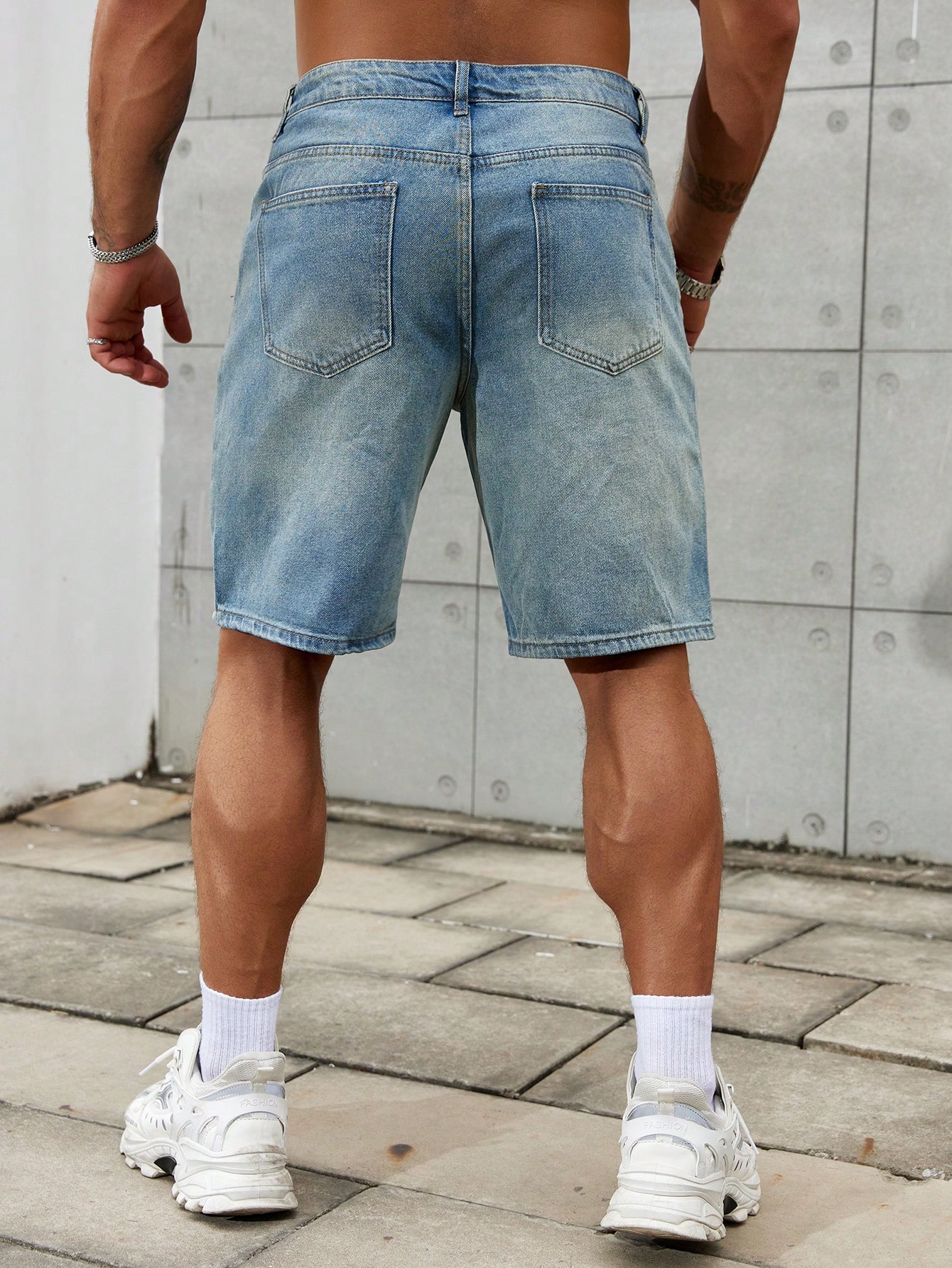 New Fashion Mens Ripped Short  - Men'S Shoes With Jeans ulasan dan harga