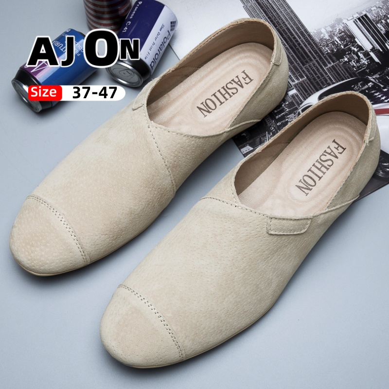 Men's shoes low-cut leather sh - Men'S Shoes Drivers ulasan dan harga