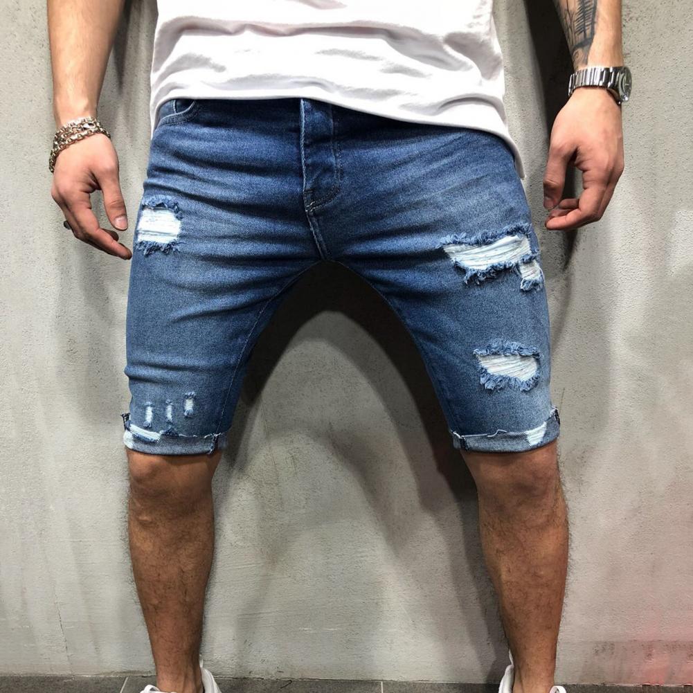 Men Short Jeans Denim Tight Sh - Men'S Shoes With Jeans ulasan dan harga