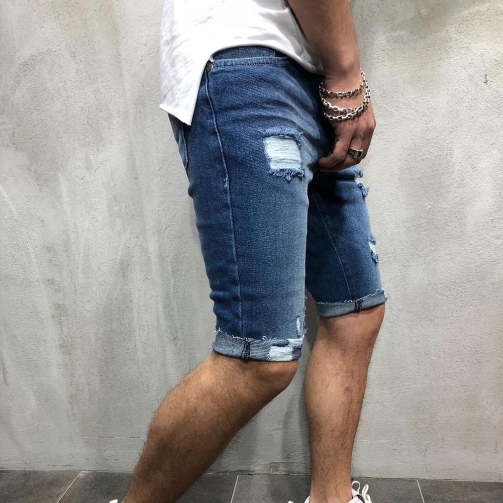 Men Short Jeans Denim Tight Sh - Men'S Shoes With Jeans ulasan dan harga