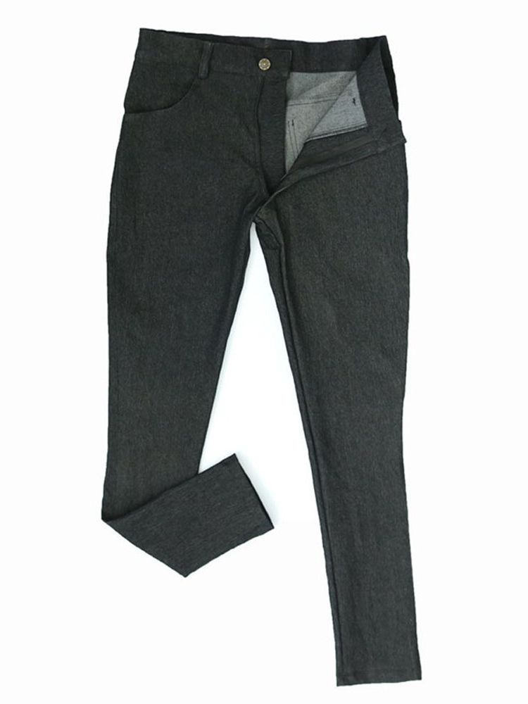 M-3XL Mens Elastic Denim Jeans - Men'S Shoes With Jeans ulasan dan harga