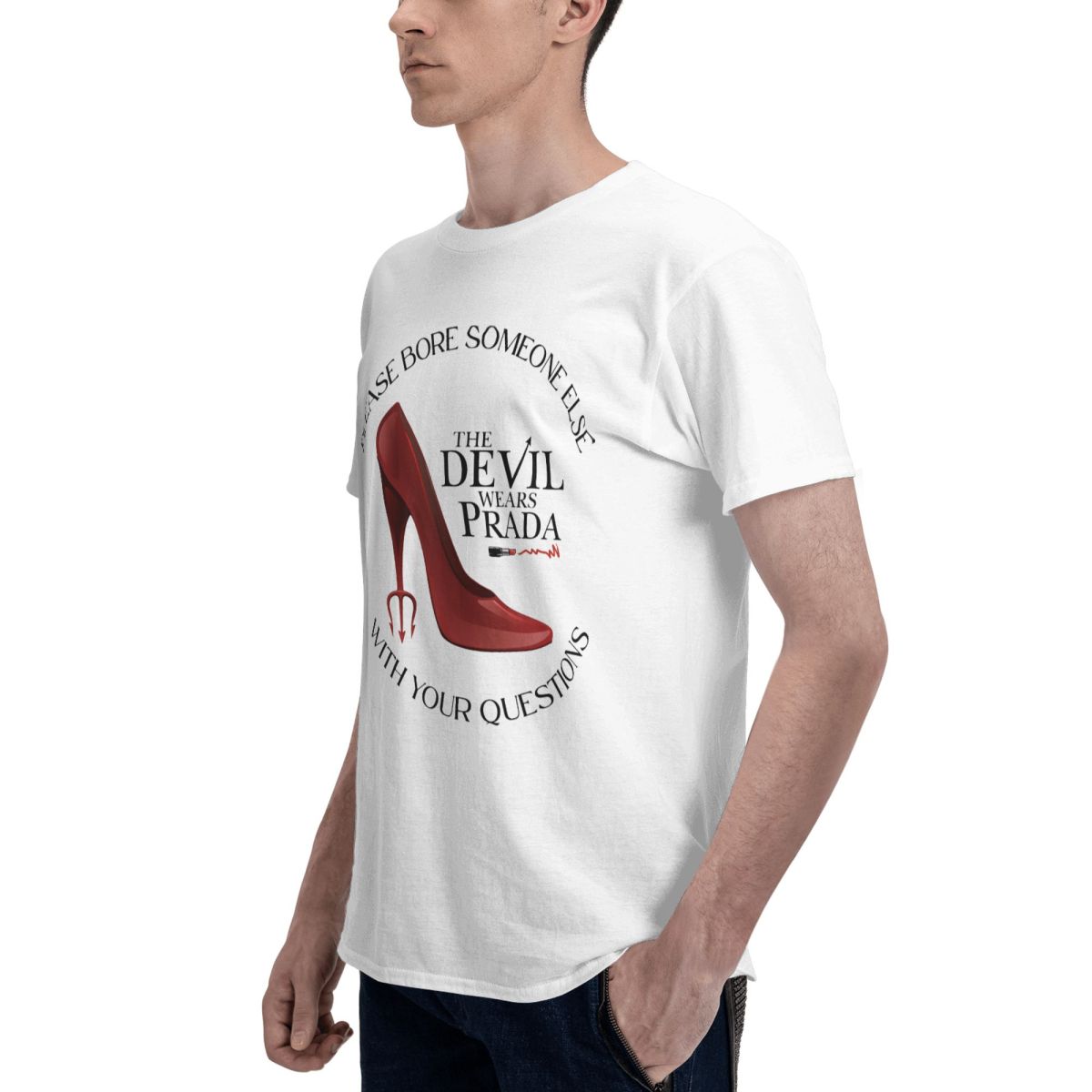 Men Red High Heel Shoe The Dev - Men Shoes Prada ulasan dan harga