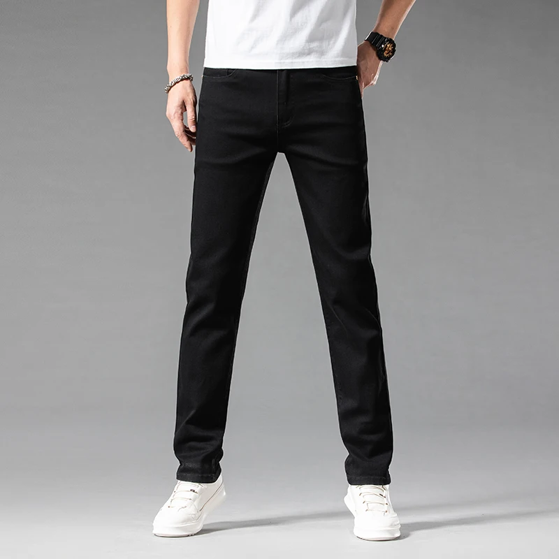 White Summer Men's Slim Jeans  - Men'S Shoes With Jeans ulasan dan harga