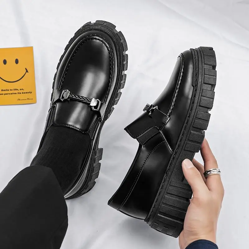 Platform Men's Leather Loafers - Men Shoes Prada ulasan dan harga