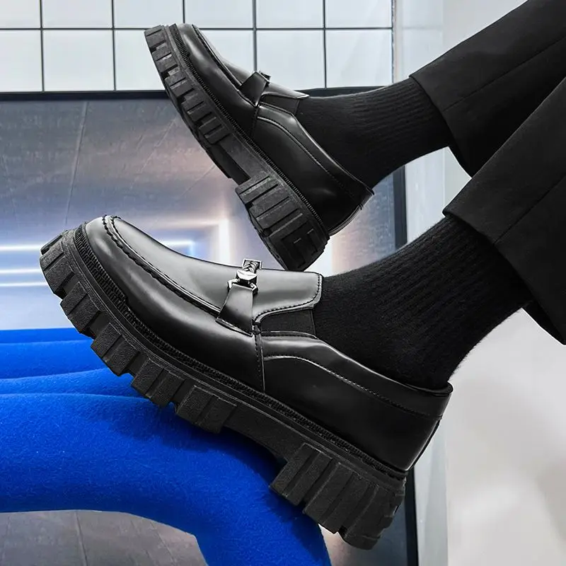 Platform Men's Leather Loafers - Men Shoes Prada ulasan dan harga