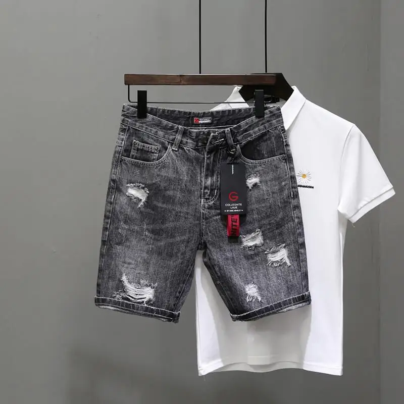 Men's Short Jeans Pants Black  - Men'S Shoes With Jeans ulasan dan harga