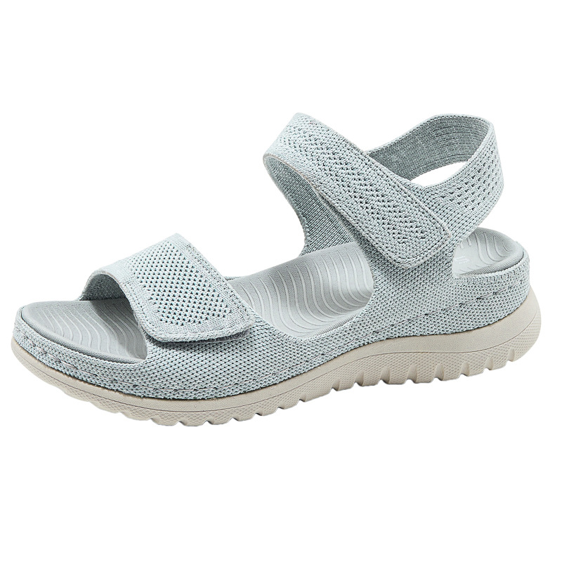 Ladies Knit Mesh Platform Spor - Velcro Strap Sandal ulasan dan harga
