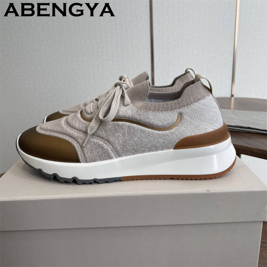 Men New Multicolour Knitted lo - Men Shoes Loafers ulasan dan harga